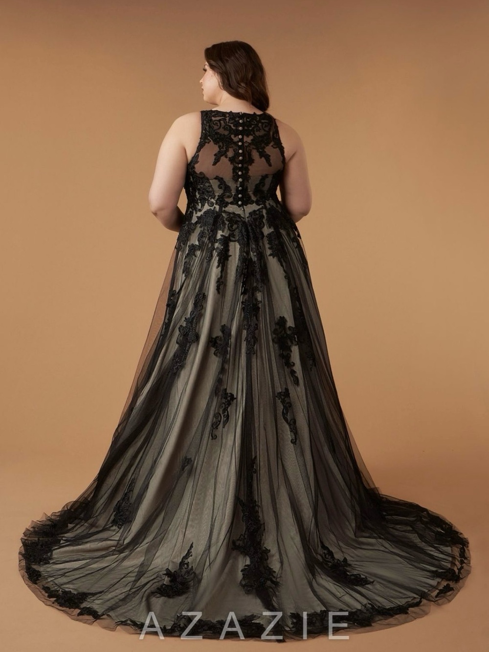 Azazie Black wedding dress Melrose
